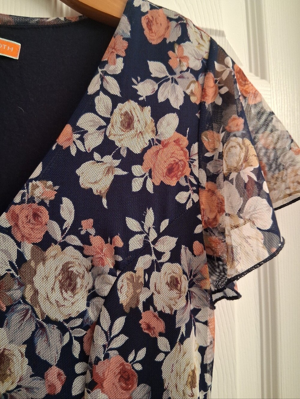 Modcloth Floral Mesh Midi Dress Small - Picture 2 of 3